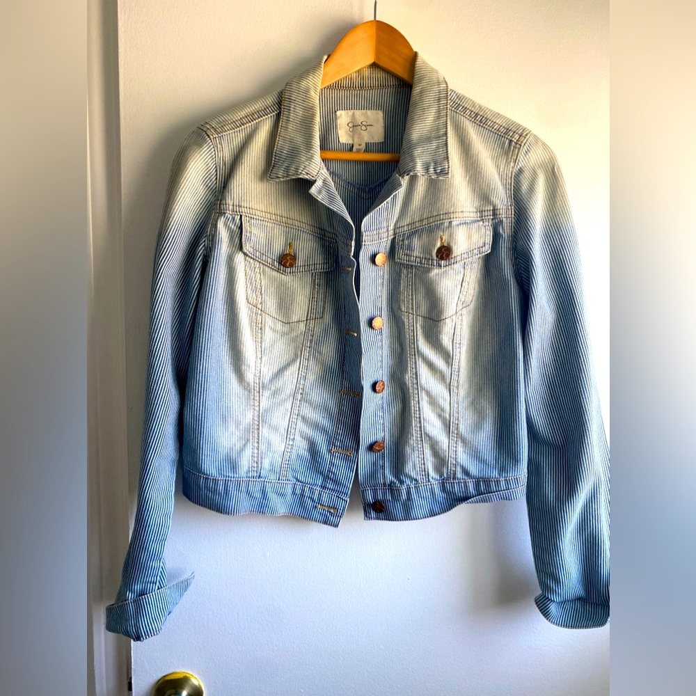 Jessica Simpson denim Jean jacket size large